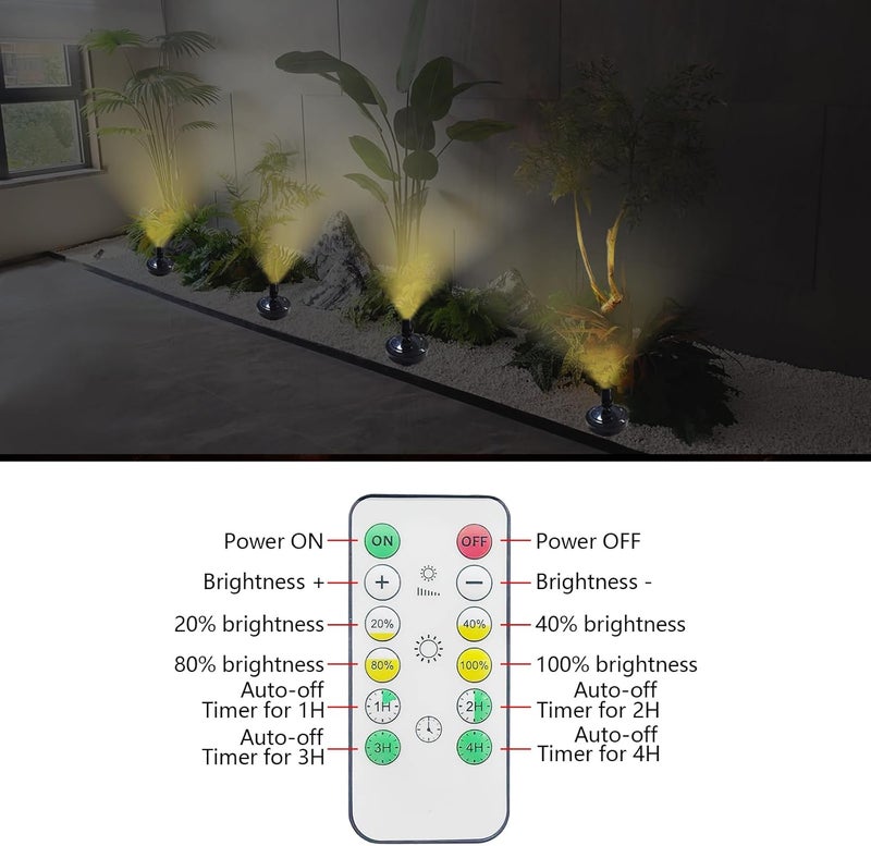 HAMVIDNE Battery LED Spotlight, Indoor Spotlights, Battery Powered Spot Lights with Remote, Up Lighting for Plants, Picture Light for Wall Art Display Dartboard Painting Artwork Accent-2Pack - Image 3